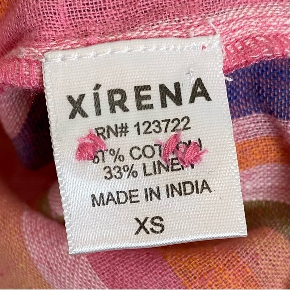 Xirena Macyn Top in Citrus Melange Linen Striped - Picture 6 of 8